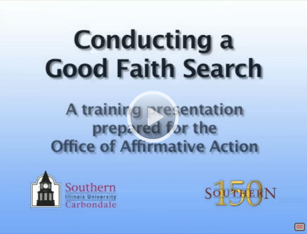 Good Faith Search